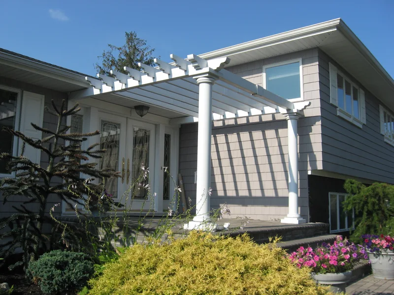 White PVC pergola